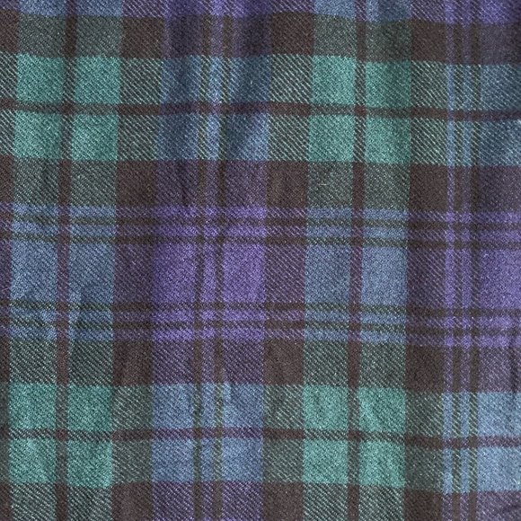 Vintage Pitlochy Knitwear Pure Wool Green Tartan Skirt - Picture 4 of 8